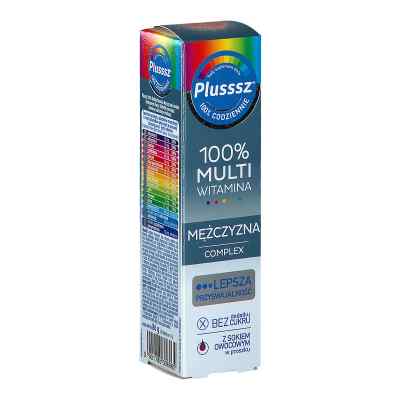 Plusssz 100% Multiwitamina Mężczyzna Complex tabletki musujące 20  od POLSKI LEK  PZN 08301065