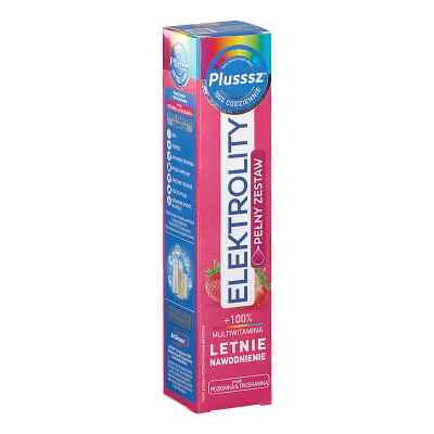 Plusssz Elektrolity + 100% Multiwitamina poziomka & truskawka 24  od POLSKI LEK  PZN 08304935