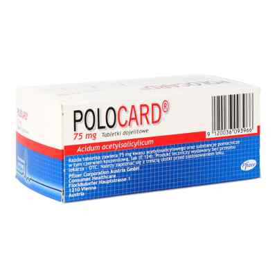 Polocard 75mg tabletki 120  od PFIZER CONSUMER MANUFACTURING IT PZN 08300247