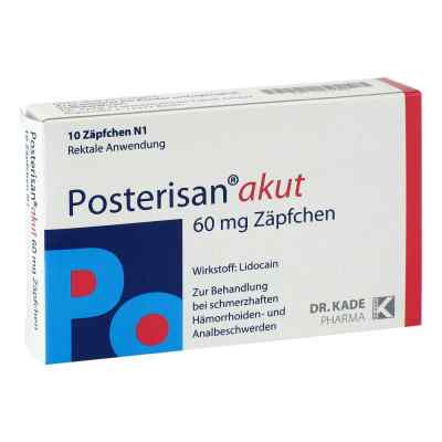 Posterisan Akut Zaepfchen 10 szt. od DR. KADE Pharmazeutische Fabrik  PZN 04957893