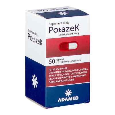 Potazek kapsułki o przedłużonym uwalnianiu 50  od ADAMED CONSUMER HEALTHCARE S.A. PZN 08301717