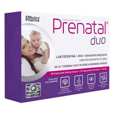 Prenatal DUO Classic 30 tabletek + DHA 60 kapsułek 30  od HOLBEX SP. Z O.O. PZN 08300163