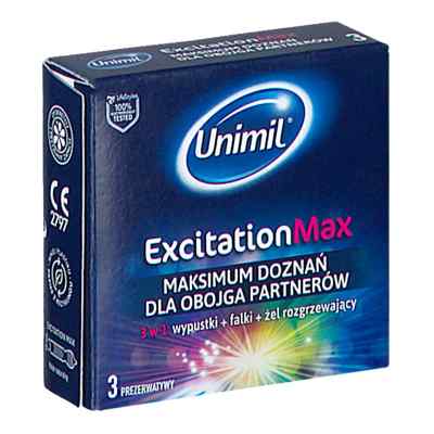 Prezerwatywy UNIMIL EXCITATION MAX lateksowe 3  od SURETEX LTD PZN 08303327