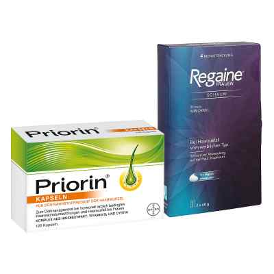 Priorin Neu Kapseln bei Haarausfall  Regaine Frauen Schaum 50 mg