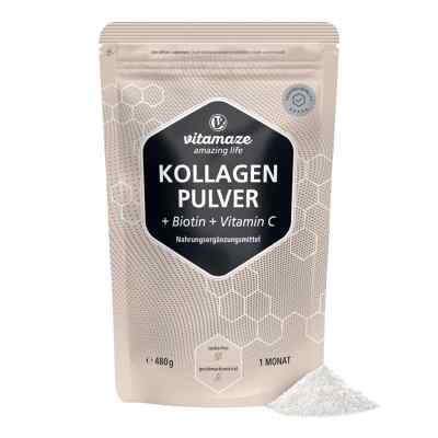 Proszek kolagenowy + biotyna + witamina C