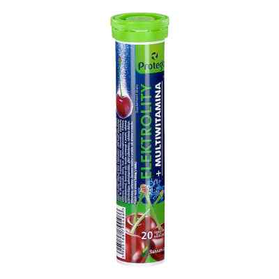 Protego Elektrolity + Multiwitamina smak jabłko-wiśnia 20  od POLSKI LEK DYSTRYBUCJA SP.Z O.O. PZN 08305749