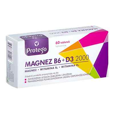 Protego Magnez B6 + D3 2000 tabletki 60  od POLSKI LEK  PZN 08303338
