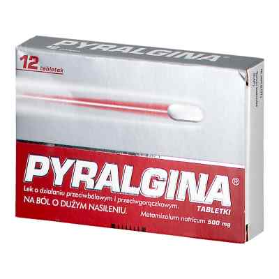 Pyralgina 500mg tabletki 12 od ZAKŁADY FARMACEUTYCZNE POLPHARMA PZN 08300422