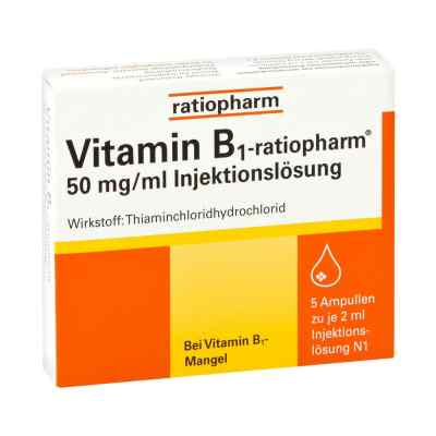 Ratiopharm 50mg/ml ampułki z witaminą B1 5X2 ml od ratiopharm GmbH PZN 04908021