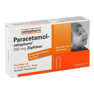 Ratiopharm Paracetamol 250 mg w czopkach 10 szt. od ratiopharm GmbH PZN 03953597