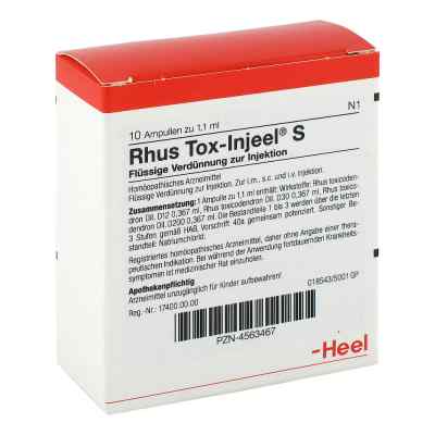 Rhus Tox Injeel S ampułki (10 x 1,1ml) 10 szt. od Biologische Heilmittel Heel GmbH PZN 04563467