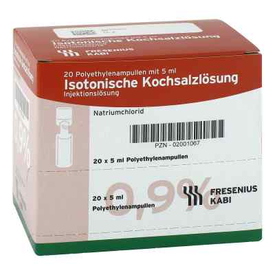 Roztwór soli fizjologicznej 0,9% ampułki 20X5 ml od Fresenius Kabi Deutschland GmbH PZN 02001067