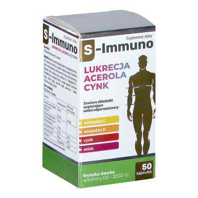 S-Immuno Lukrecja Acerola Cynk 50 od S-LAB SP. Z O. O. PZN 08301073