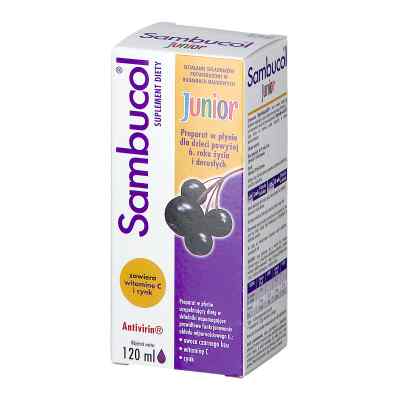 Sambucol Junior, syrop dla dzieci po 6 roku życia 120 ml od PHARMACARE (EUROPE) LTD PZN 08300905