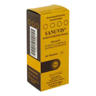 Sanuvis tabletki 80 szt. od SANUM-KEHLBECK GmbH & Co. KG PZN 00572050
