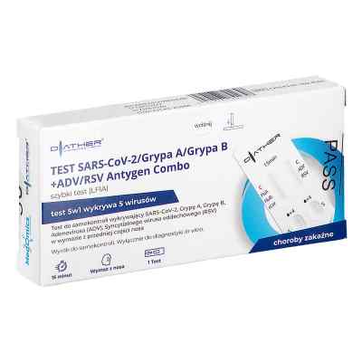 SARS-CoV-2/Grypa A/Grypa B + ADV/RSV Antygen Combo Test szybki L