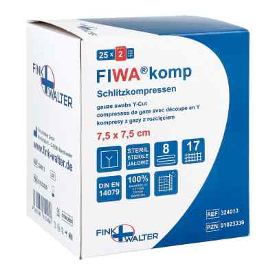 Schlitzkompressen 7,5x7,5cm 8fach steril