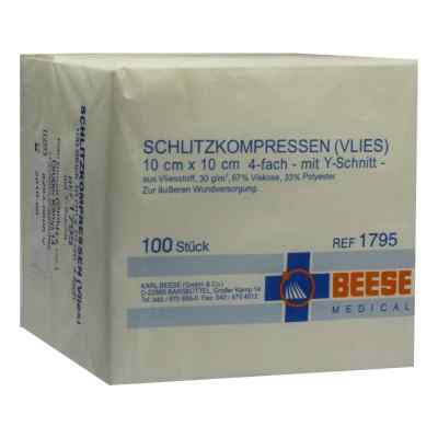 Schlitzkompressen Vlies 10x10cm 4fach unst.1795