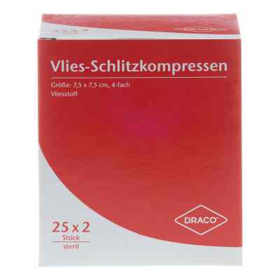 Schlitzkompressen Vlies 7,5x7,5cm 4fach steril