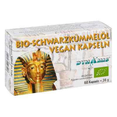 Schwarzkümmel Bio Vegan kapsułki z olejem z czarnego kminku 60 szt. od Dynamis Gesundheitsprod.Vertr.GmbH PZN 11017506