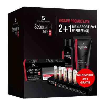 SEBORADIN MEN Szampon Men + Ampułki Men + Żel Men Sport 2w1 grat 200 ml od LARA EDYTA PAWLUŚKIEWICZ PZN 08303139
