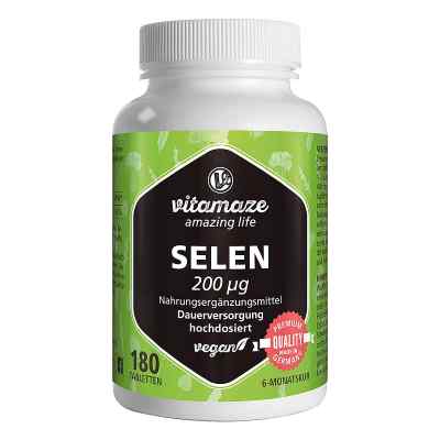 Selen Hochdosiert 200 [my]g Vitamaze Tabletten 180 szt. od Vitamaze GmbH PZN 13834741