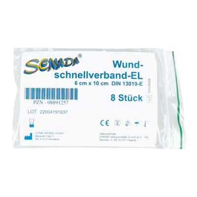 Senada Wundschnell Verband 10x6cm 8 szt. od ERENA Verbandstoffe GmbH & Co. KG PZN 08891257
