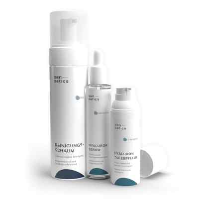 sensetics Anti-age Set: Reinigung + Serum + Tagespflege 200+50+50 ml od apo.com Group GmbH PZN 08105328