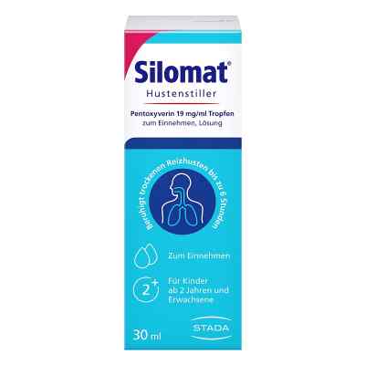 Silomat, lek przeciwkaszlowy (pentoksyweryna) 19 mg/ml, krople 30 ml od STADA Consumer Health Deutschland GmbH PZN 18661417