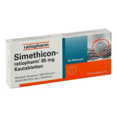 Simethicon ratiopharm 85 mg Kautabl. 20 szt. od ratiopharm GmbH PZN 01364773