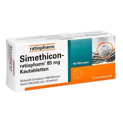 Simethicon ratiopharm 85 mg Kautabl. 50 szt. od ratiopharm GmbH PZN 01364796