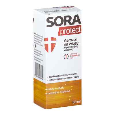 SORA PROTECT Aerozol na włosy zapobiegający wszawicy 50 ml od SCAN-ANIDA SP. Z O.O. PZN 08302946
