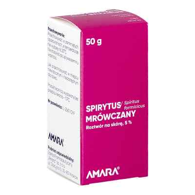 Spirytus mrówczany roztwór na skórę 5% 50 g od ZAKŁAD FARMACEUTYCZNY AMARA SP. Z O.O. PZN 08305761
