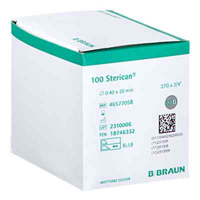 Sterican Einmalkanüle 27 G 20 Mm 100 szt. od B. Braun Melsungen AG PZN 18746332