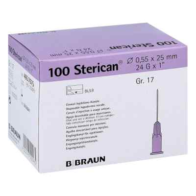 Sterican Kan.luer-lok 0,55x25mm Gr.17 lila 100 szt. od B. Braun Melsungen AG PZN 02050841