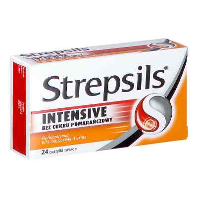 Strepsils Intensive pomarańczowy bez cukru tabletki 24  od RECKITT BENCKISER HEALTHCARE (UK) LTD PZN 08301639