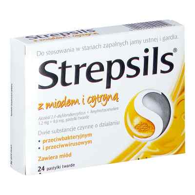 Strepsils z miodem i cytryną 24  od RECKITT BANCKISER HEALTH CARE INTERNATIONAL PZN 08301321