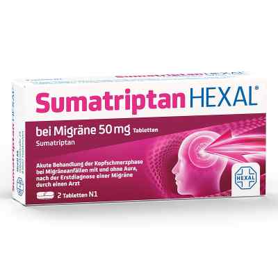 Sumatriptan Hexal bei Migräne 50 mg tabletki 2 szt. od Hexal AG PZN 14286589