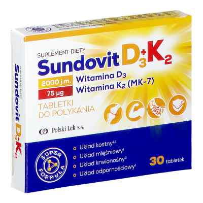 Sundovit D3+K2 tabletki 30  od POLSKI LEK  PZN 08301062