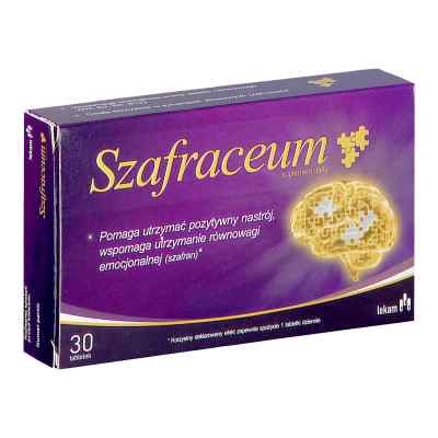 Szafraceum tabletki 30  od PRZEDSIĘBIORSTWO FARMACEUTYCZNE LEK-AM SP. Z O.O. PZN 08302368