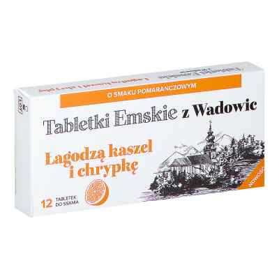 Tabletki Emskie z Wadowic o smaku pomarańczowym 12  od POLSKI LEK  PZN 08301243