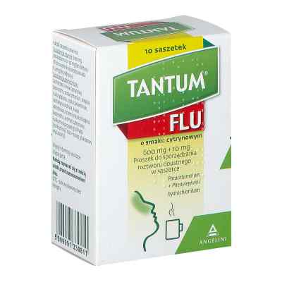 Tantum Flu smak cytrynowy 600 mg+10 mg 10  od AZIENDE CHIMICHE RIUNITE ANGELINI FRANCESCO A.C.R. PZN 08300735