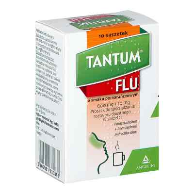 Tantum Flu smak pomarańczowy 600 mg+10 mg 10  od AZIENDE CHIMICHE RIUNITE ANGELIN PZN 08300736
