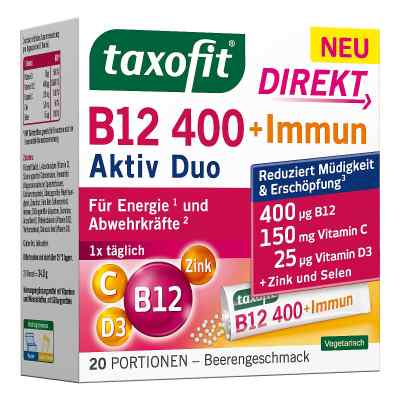 Taxofit B12 400 + Immun Direkt Granulat 20 szt. od MCM KLOSTERFRAU Vertr. GmbH PZN 18451861