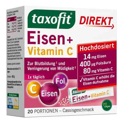 Taxofit Eisen+vitamin C Direkt Granulat 20 szt. od MCM KLOSTERFRAU Vertr. GmbH PZN 19080556