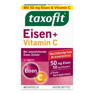 Taxofit Eisen+vitamin C Kapseln 40 szt. od MCM KLOSTERFRAU Vertr. GmbH PZN 18399741