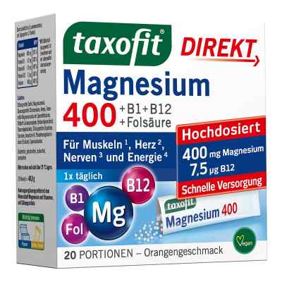 Taxofit Magnesium 400+ B1+ B6+ B12+ kwas foliowy 800 saszetki 20 szt. od MCM KLOSTERFRAU Vertr. GmbH PZN 02597700
