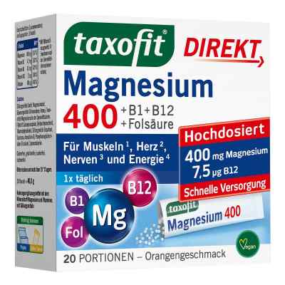 Taxofit Magnesium 400+ B1+ B6+ B12+ kwas foliowy 800 saszetki 20 szt. od MCM KLOSTERFRAU Vertr. GmbH PZN 02597700