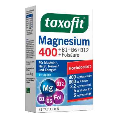 Taxofit Magnesium 400+B1+B6+B12+B9 tabletki 45 szt. od MCM KLOSTERFRAU Vertr. GmbH PZN 17982326