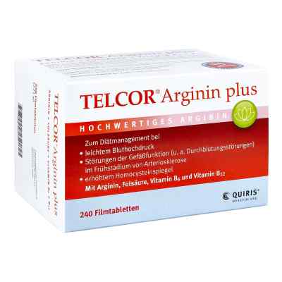 Telcor Arginin plus tabletki powlekane 240 szt. od Quiris Healthcare GmbH & Co. KG PZN 03104757